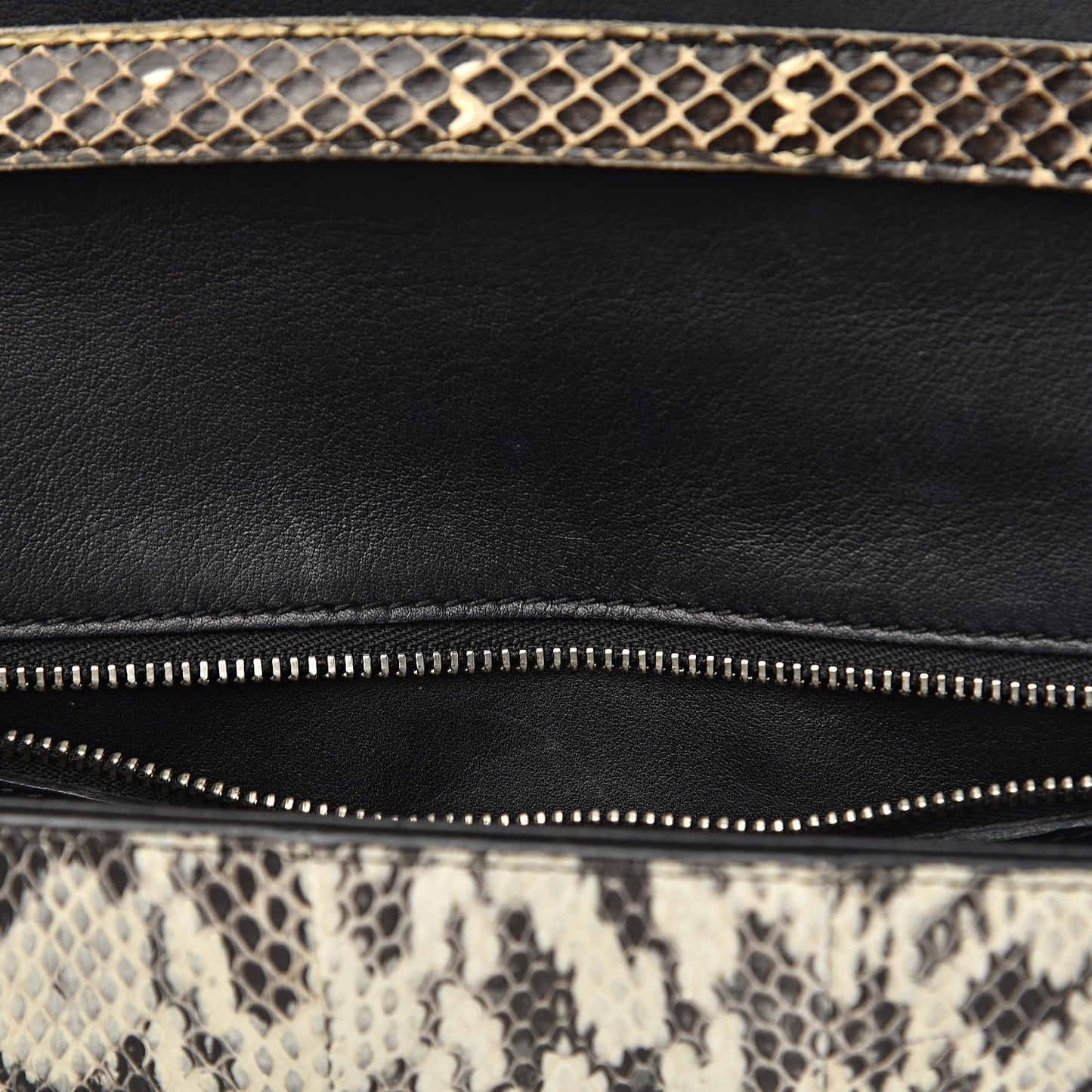 Snakeskin Small Lilith Top Handle Bag Beige