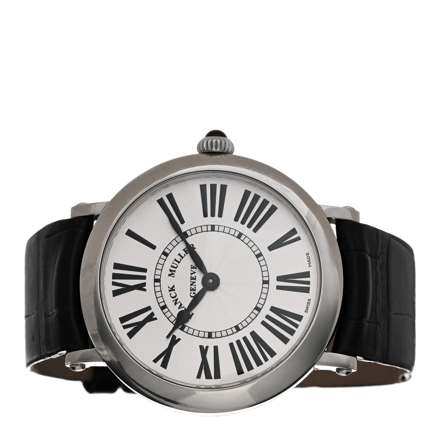 Stainless Steel Alligator 39mm Round Classic Quartz Watch 8041QZR