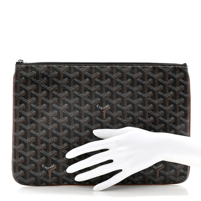 Goyard Goyardine Senat Pochette MM Black Gold 2 of 8