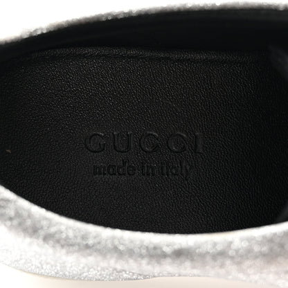 Gucci Glitter Fabric Studded Web Womens Sneakers 35.5 Silver 8 of 13