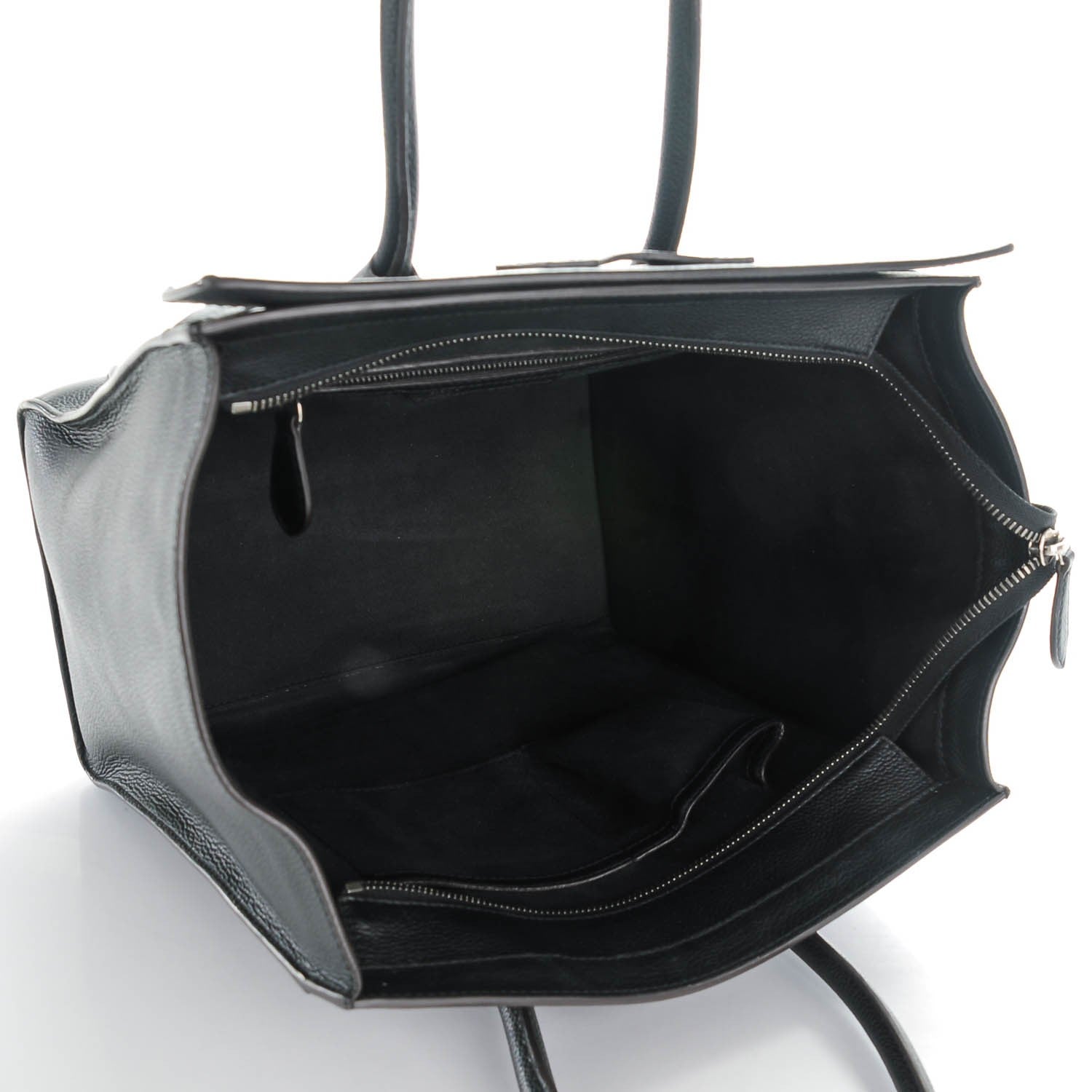 Celine Drummed Calfskin Mini Luggage Black 5 of 9