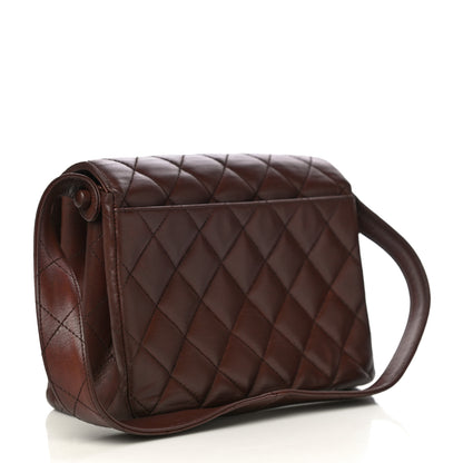 Chanel Lambskin Quilted Small Single Flap Brown 2 of 14