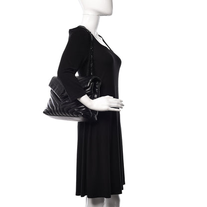 Saint Laurent Calfskin Y Quilted Monogram Medium Loulou Chain Satchel Black 2 of 9