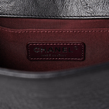 Chanel Crumpled Lambskin Small Studded Boy Flap Black 6 of 12