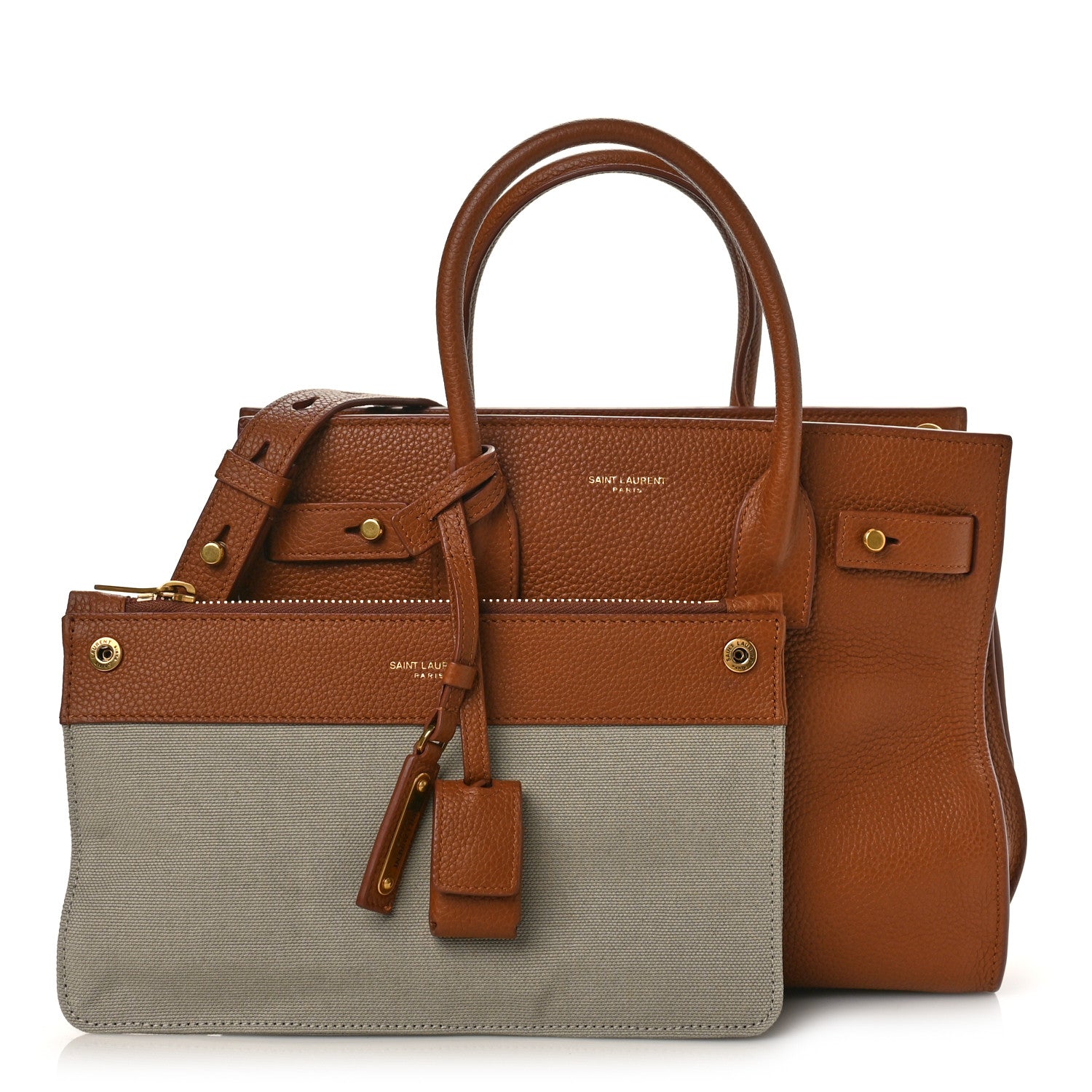 Saint Laurent Grained Calfskin Baby Sac De Jour Supple Canyon 1 of 9