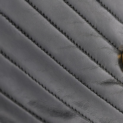 Chanel Lambskin Chevron Quilted Small Single Flap Black 11 of 12