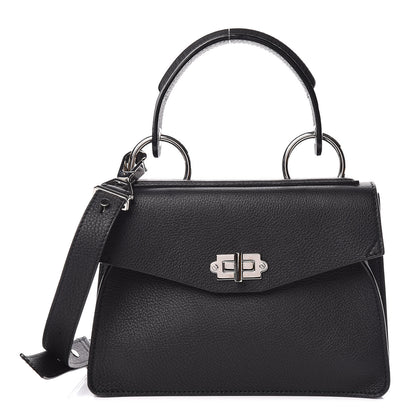 Proenza Schouler Pebbled Calfskin Small Hava Top Handle Bag Black 1 of 11