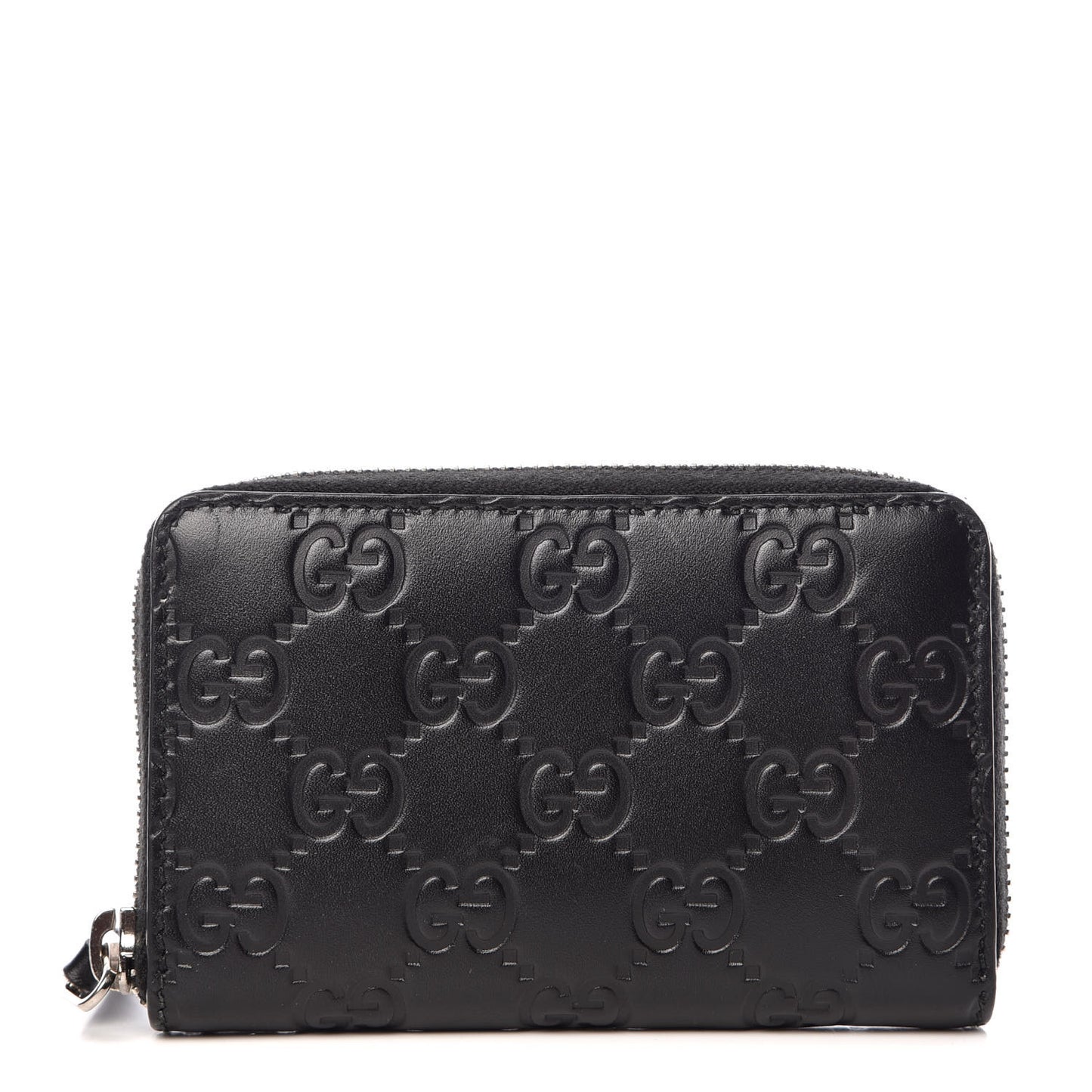 Guccissima Zip Around Card Case Black