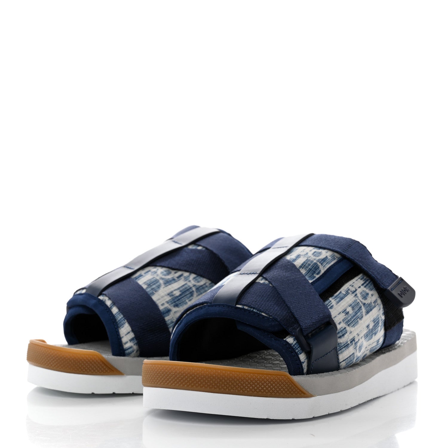 Christian Dior Oblique Denim Mens Alpha Sandals 40 Blue 3 of 10