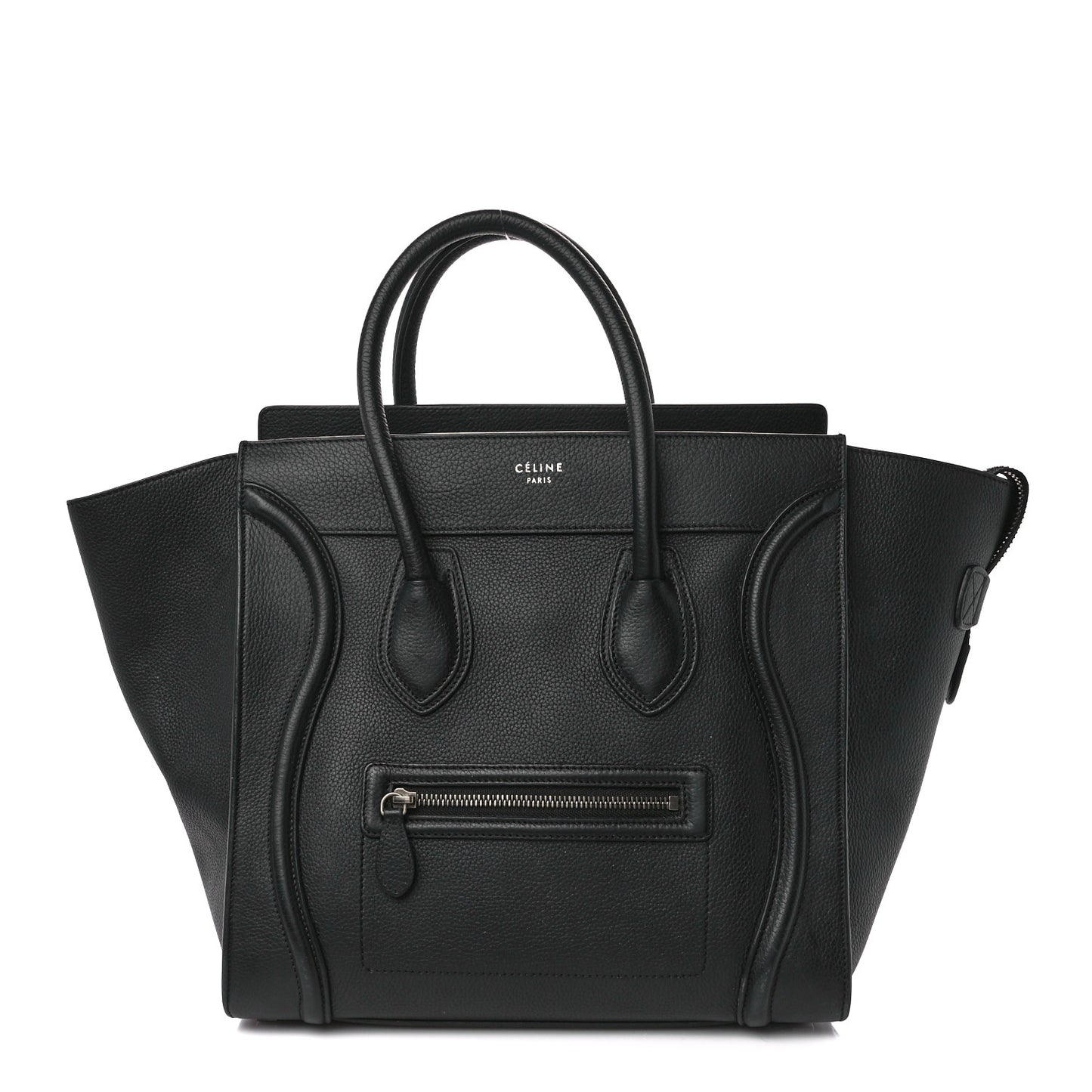 Drummed Calfskin Micro Luggage Black