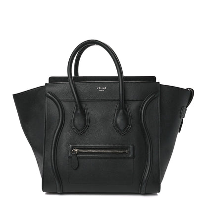 Celine Drummed Calfskin Micro Luggage Black 1 of 14
