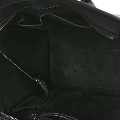 Celine Drummed Calfskin Mini Luggage Black 5 of 8