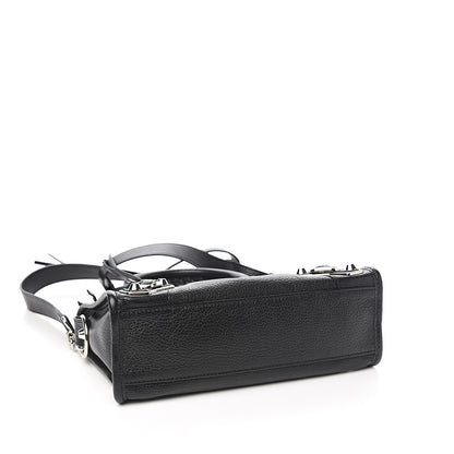 Balenciaga Chevre Silver Metallic Edge Hardware Mini City Black 3 of 9