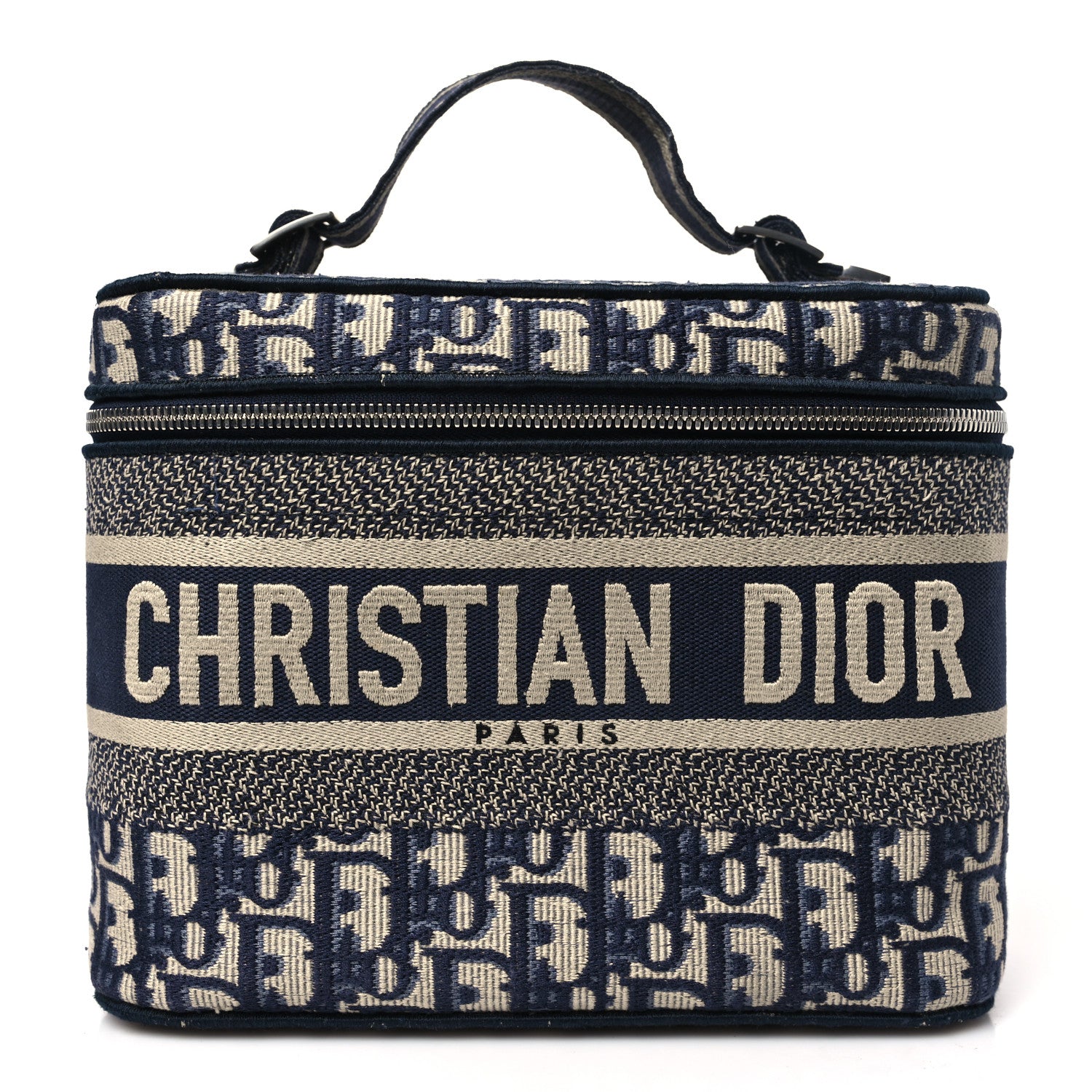 Christian Dior Oblique Diortravel Vanity Case Blue 1 of 10