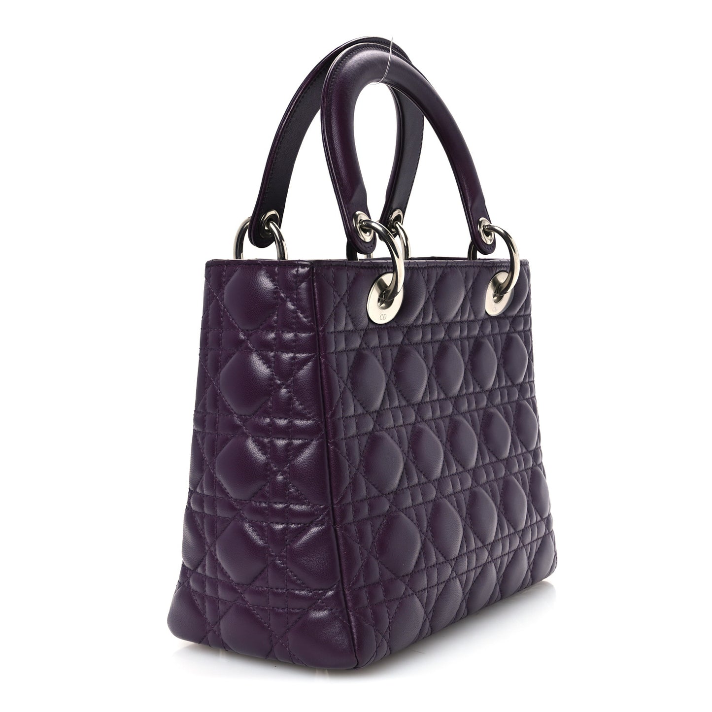 Lambskin Cannage Medium Lady Dior Purple