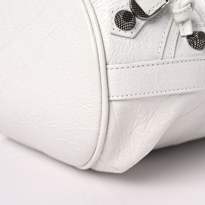 Balenciaga Agneau Arena Le Cagole Bucket Bag XS Optic White 10 of 11