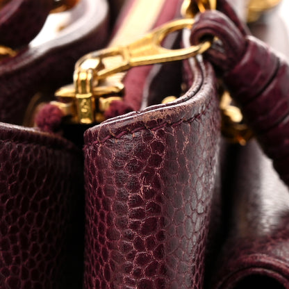 Chanel Caviar Flap Shoulder Bag Burgundy 15 of 16