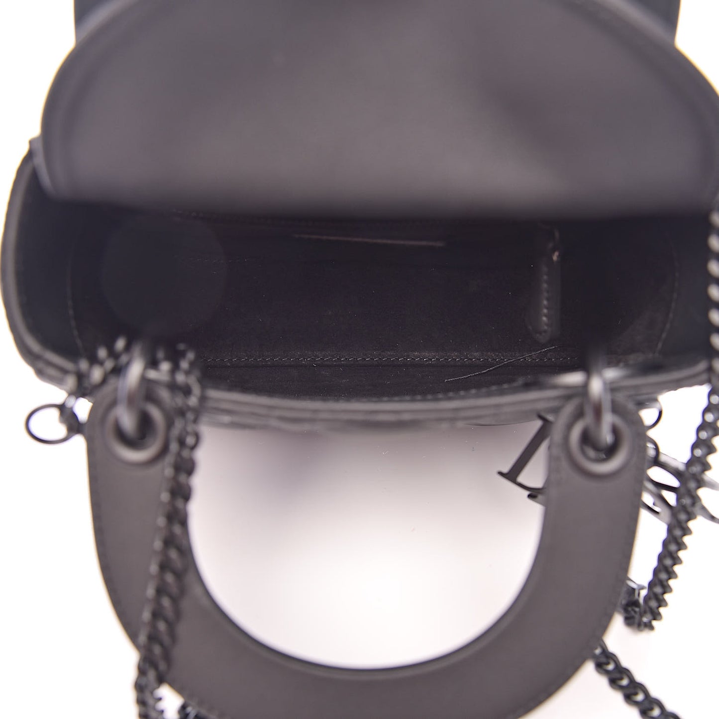 Ultra Matte Calfskin Cannage Mini Lady Dior Black