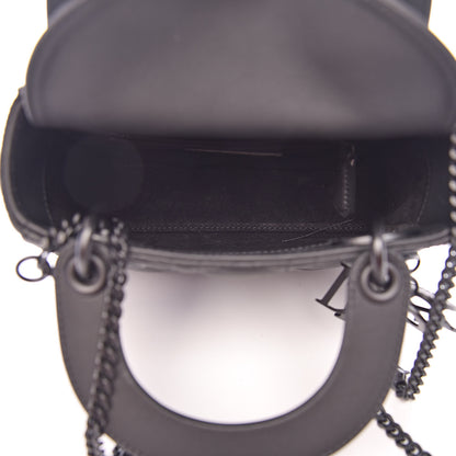 Christian Dior Ultra Matte Calfskin Cannage Mini Lady Dior Black 5 of 11