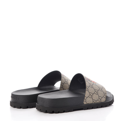 Gucci GG Supreme Monogram Angry Cat Mens Lug Sole Slide Sandals 5 Ebony 4 of 7