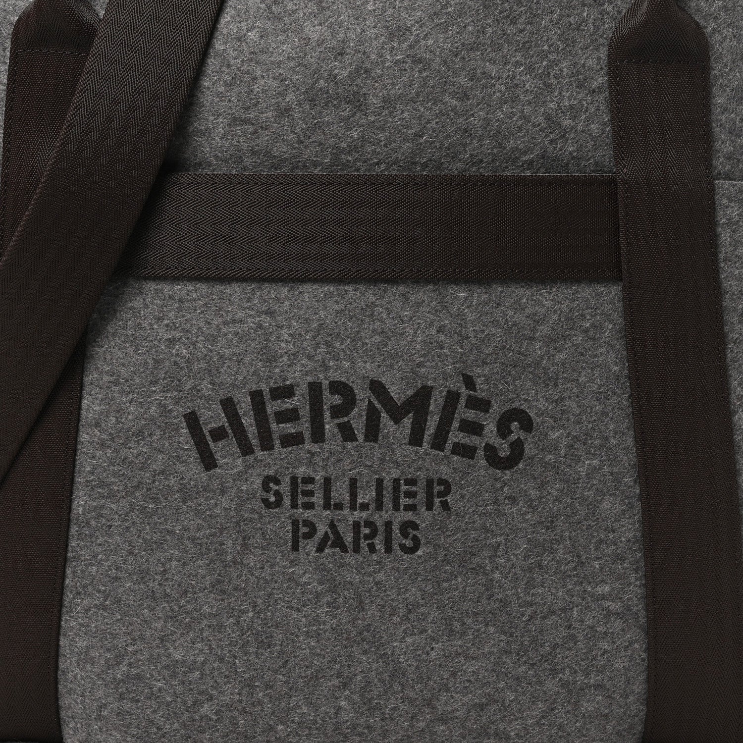 Hermes Felt Sac De Pansage Groom Bag Acier 9 of 11