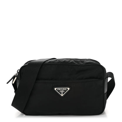 Prada Tessuto Nylon Triangle Shoulder Bag Black 1 of 10