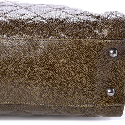 Chanel Glazed Caviar Quilted Tote Brown 8 of 10