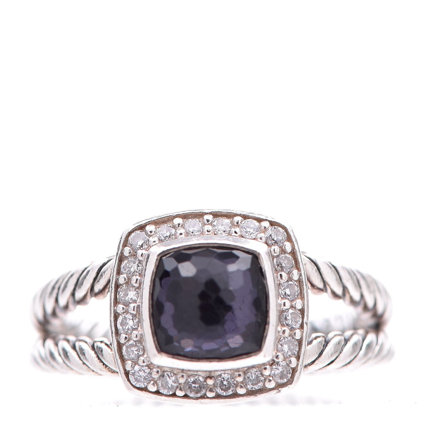 Sterling Silver Diamond Black Orchid 7mm Petite Albion Ring 54 7
