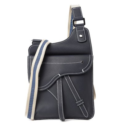 Christian Dior X KAWS Grained Calfskin Saddle Pouch Blue Multicolor 1 of 11