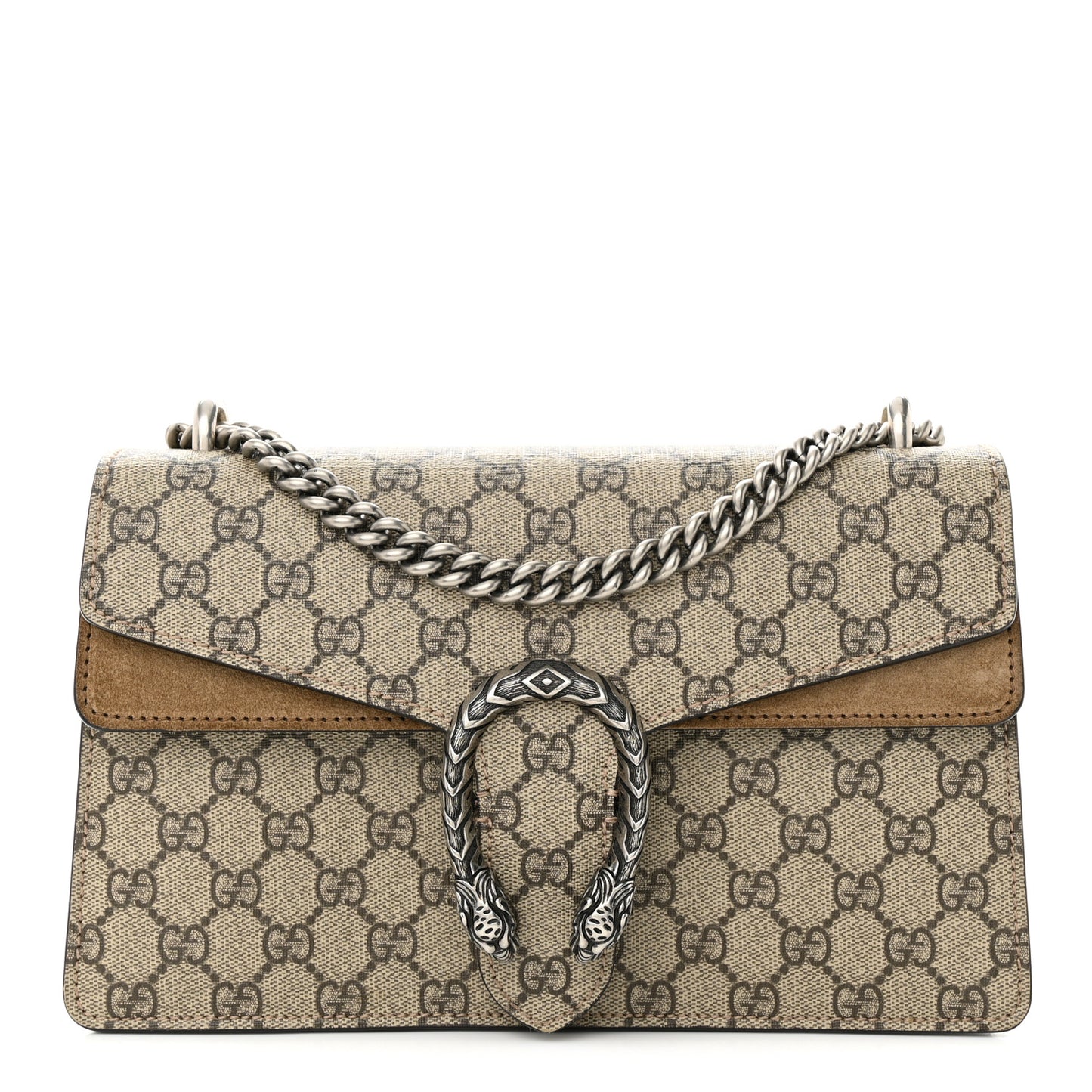 GG Supreme Monogram Small Dionysus Shoulder Bag Taupe