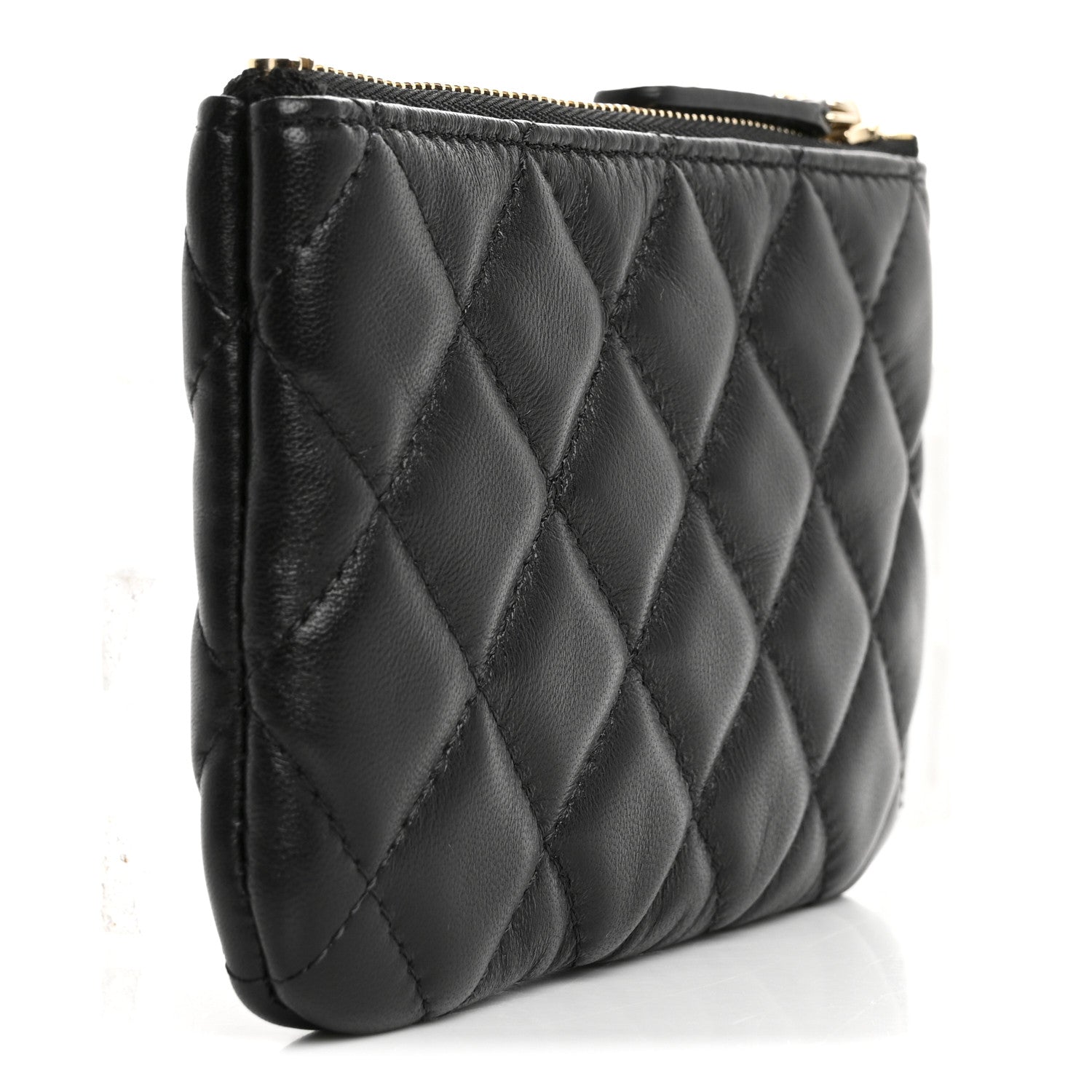 Chanel Lambskin Quilted Small No. 5 Cosmetic Case Black 3 of 9