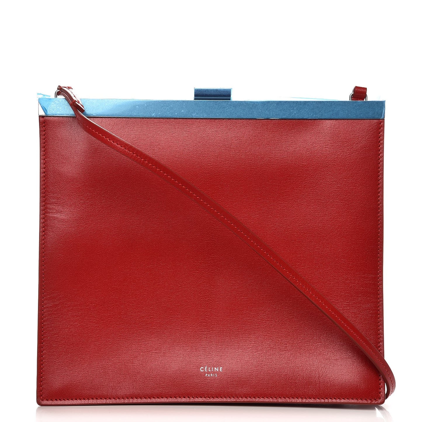 Smooth Calfskin Mini Clasp Bag Pop Red