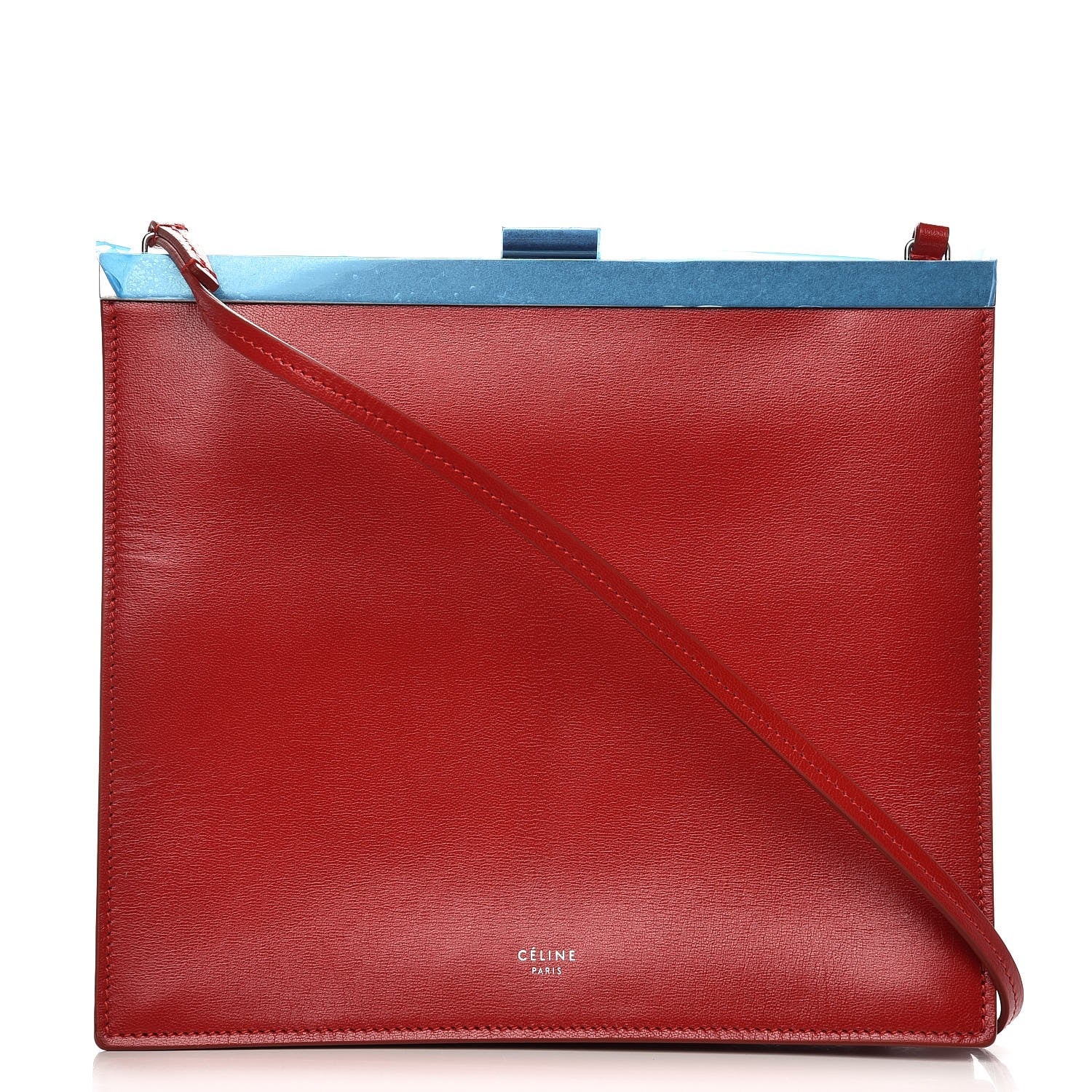 Celine Smooth Calfskin Mini Clasp Bag Pop Red 1 of 7