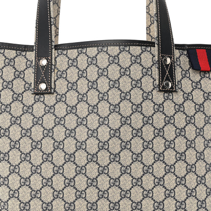 Gucci GG Plus Monogram Medium Signature Web Loop Tote Navy 8 of 13