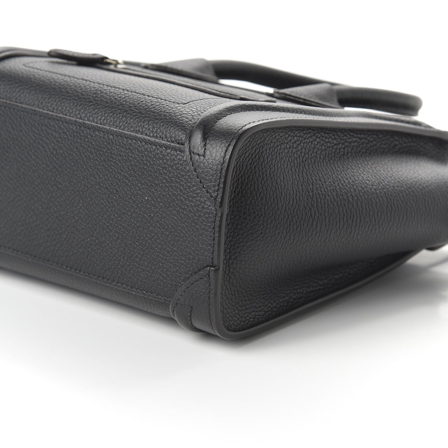 Drummed Calfskin Nano Luggage Black