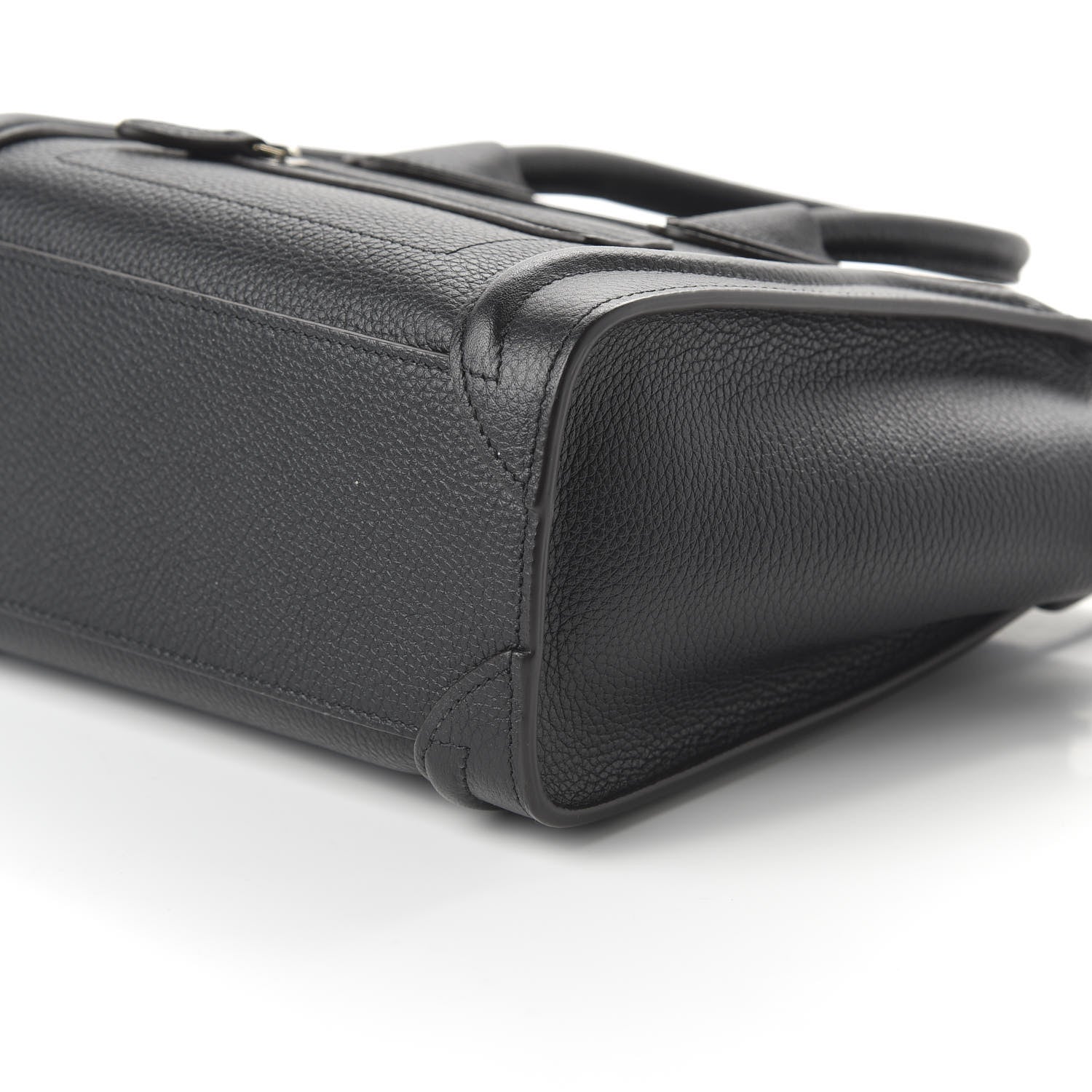 Celine Drummed Calfskin Nano Luggage Black 7 of 9