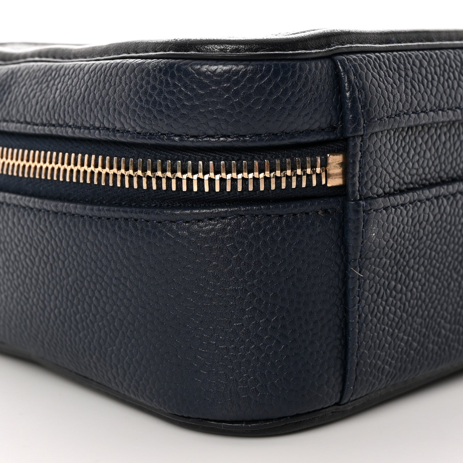 Chanel Caviar Quilted Medium CC Filigree Vanity Case Navy Black 9 of 14