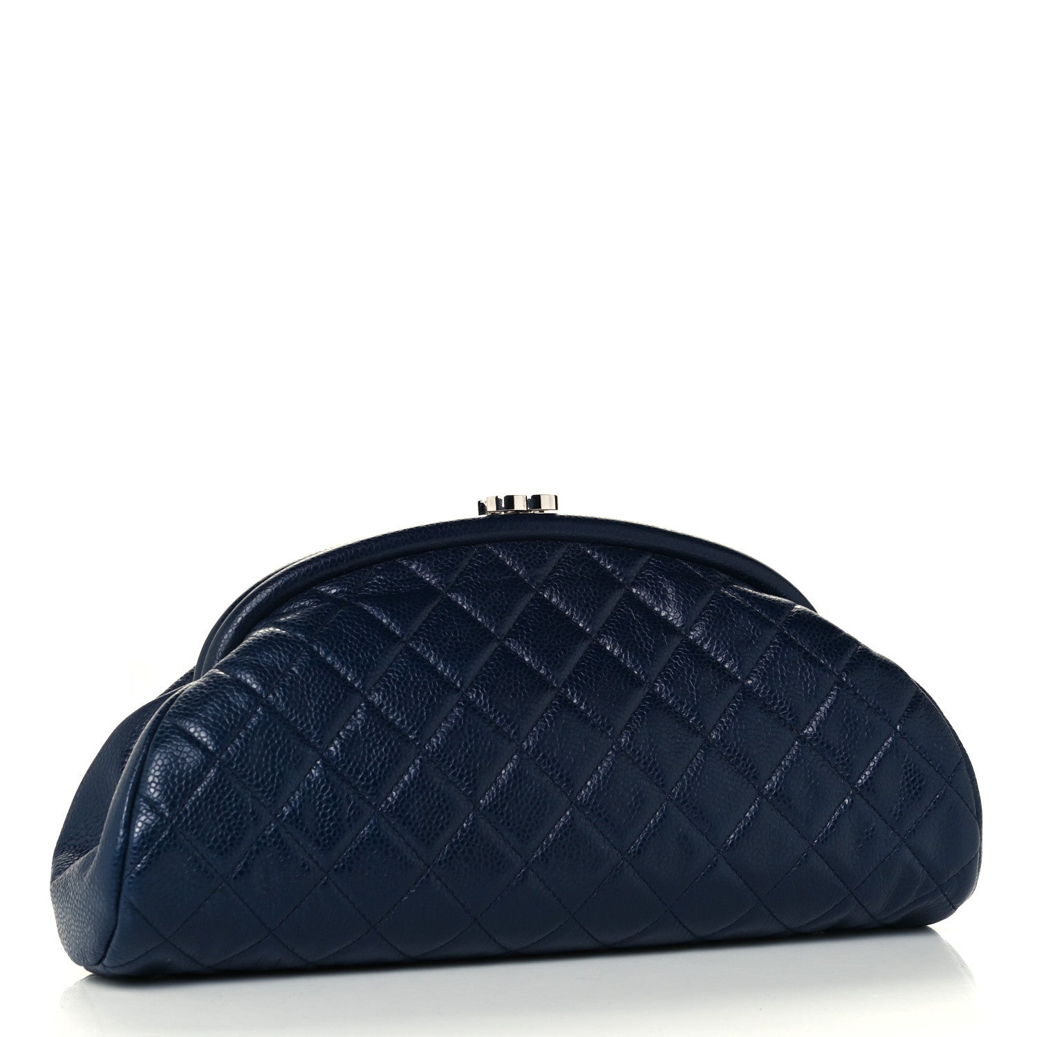 Chanel Caviar Quilted Timeless Clutch Dark Blue 3 of 11