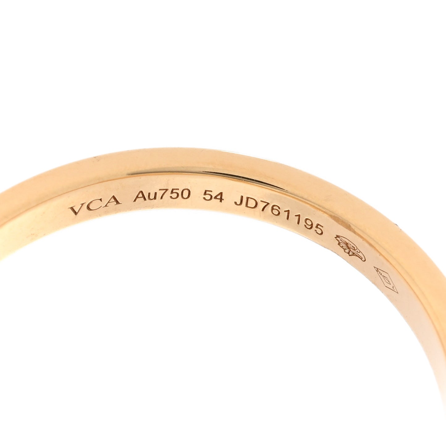 18K Yellow Gold Diamond Frivole Between The Finger Ring 54 6.75