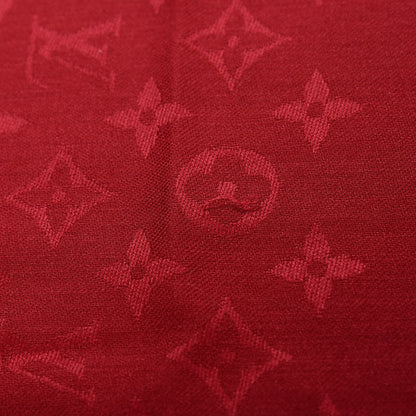 Louis Vuitton Silk Wool Monogram Shawl Pomme D'Amour 5 of 6