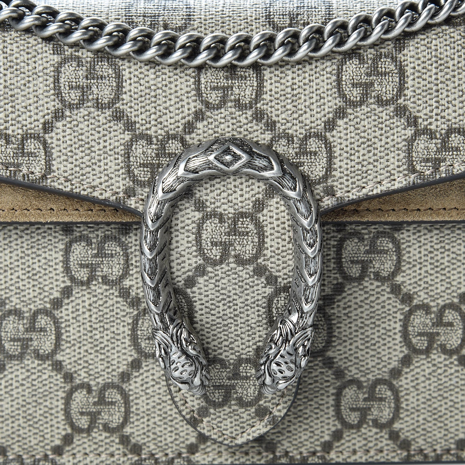 Gucci GG Supreme Monogram Super Mini Dionysus Shoulder Bag Taupe 8 of 11