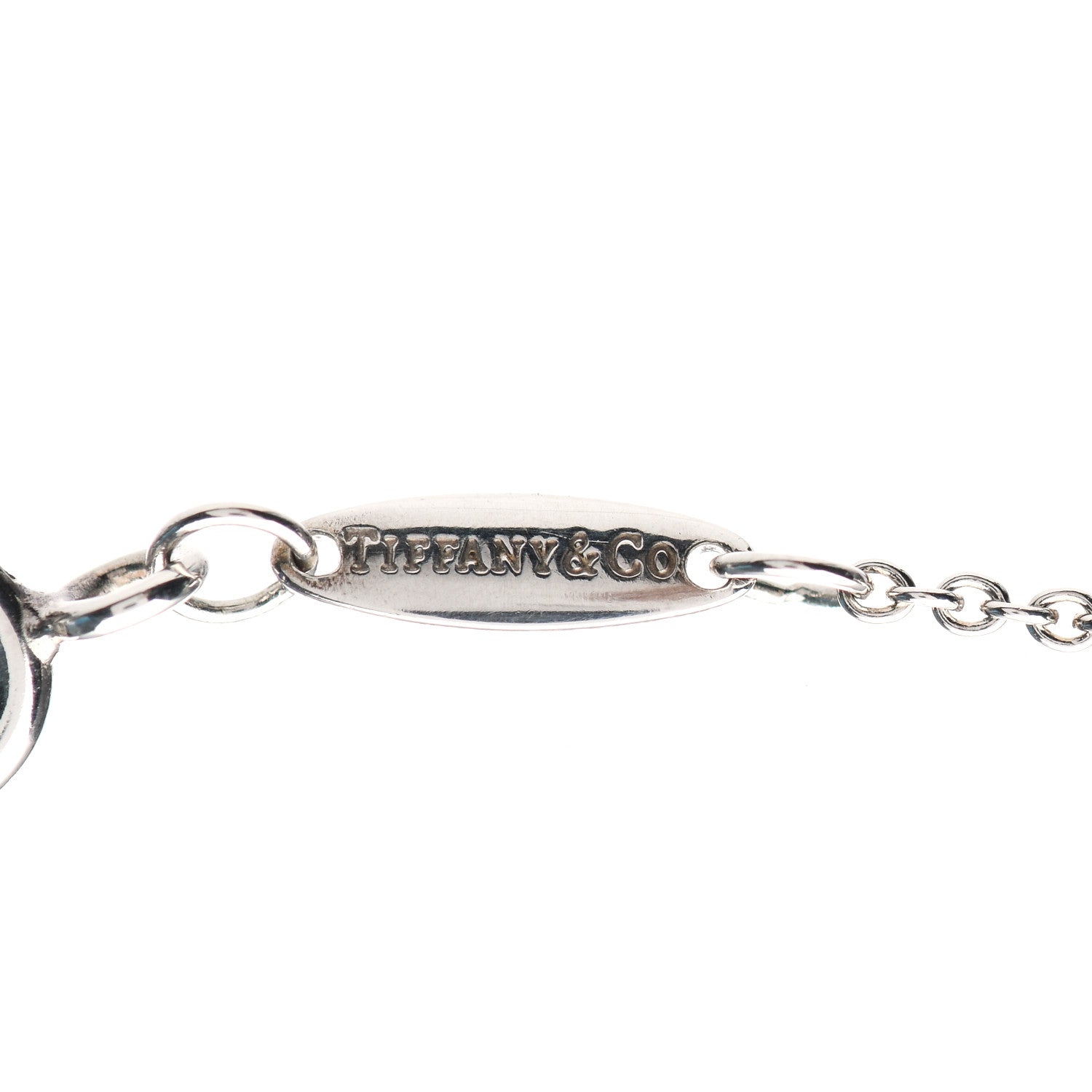 Tiffany Sterling Silver Diamond .10ct Elsa Peretti Diamonds by the Yard Pendant Necklace 4 of 13