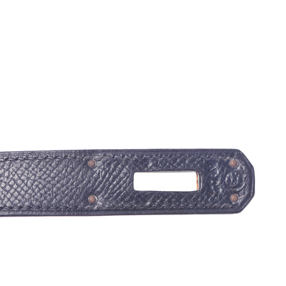 Hermes Courchevel Kelly Retourne 35 Bleu Marine 20 of 44