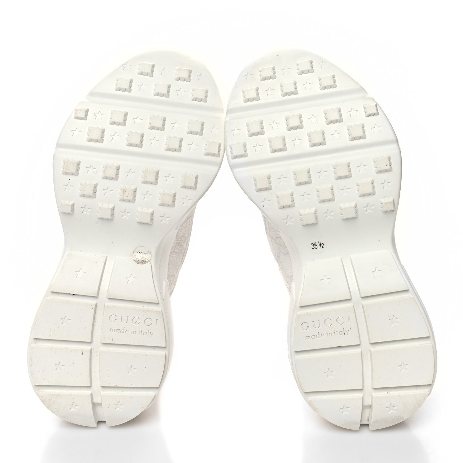 Gucci GG Supreme Monogram Womens Rhyton Sneakers 35.5 White 5 of 13