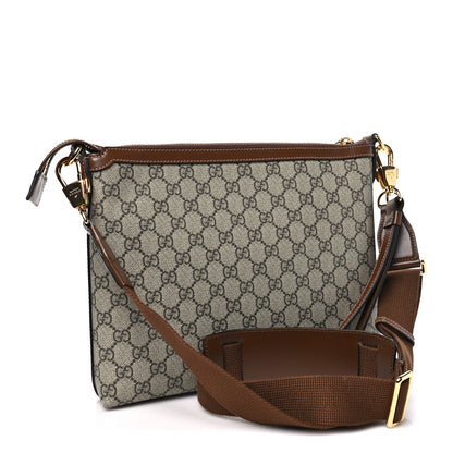 Gucci GG Supreme Monogram Azalea Calfskin Retro Interlocking G Wristlet Messenger Bag Beige Ebony Brown Sugar Beige Ebony Brown Sugar 3 of 10