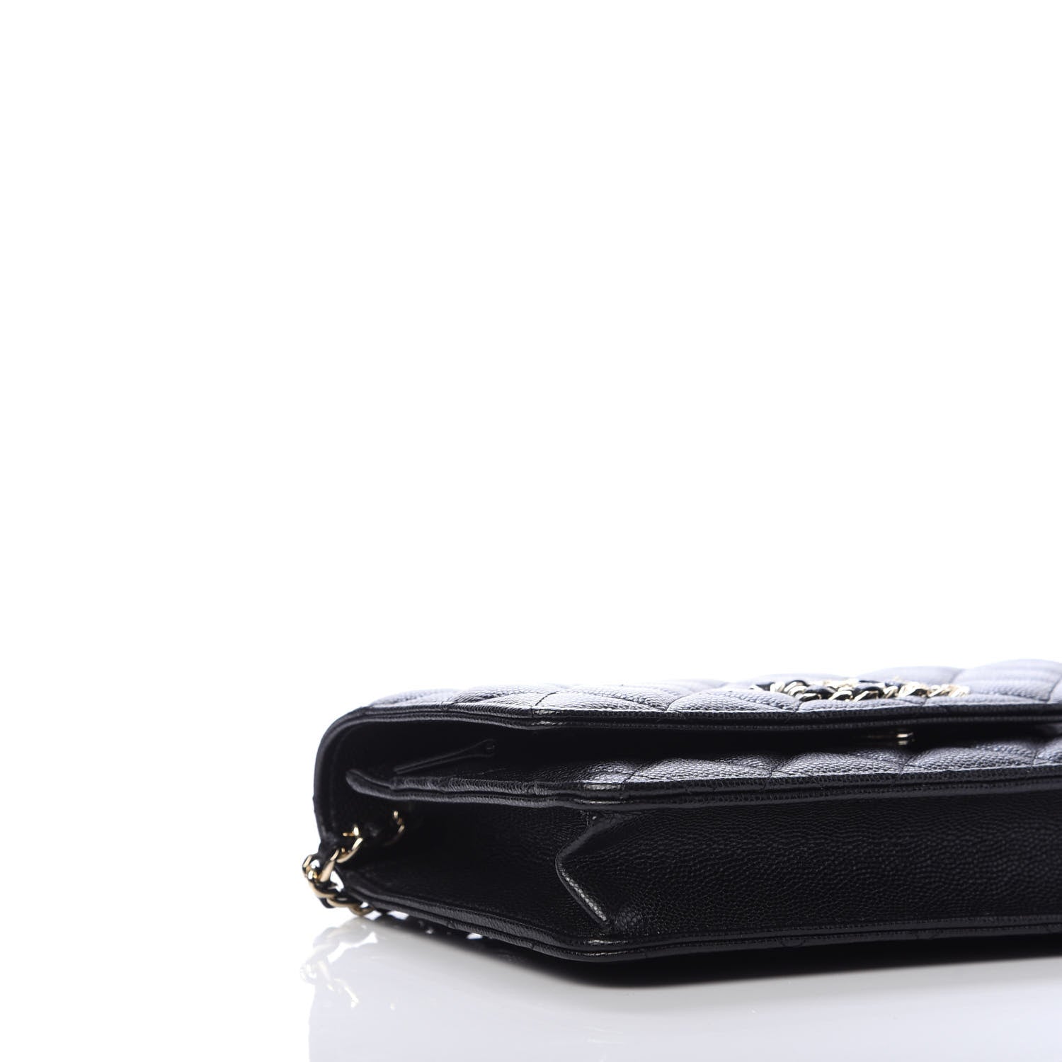Chanel Caviar Quilted French New Wave Chain CC Wallet On Chain WOC Black 6 of 12