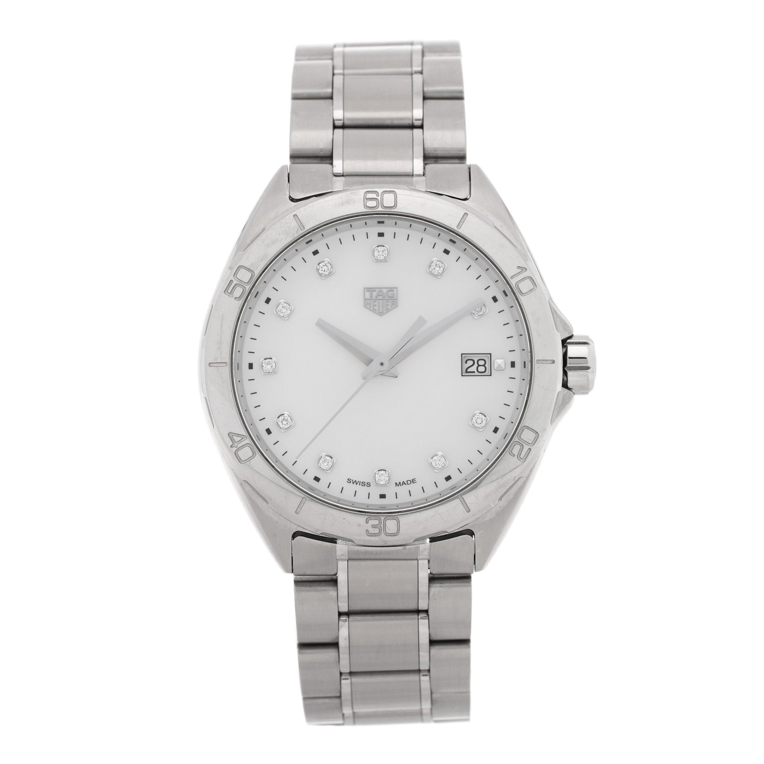Tag Heuer Stainless Steel Diamond Mother of Pearl 35mm Formula 1 Lady Quartz Watch WBJ1319 1 of 5