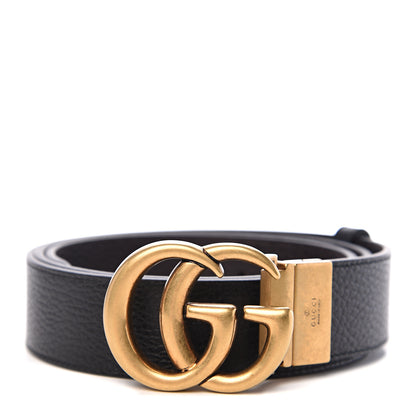Gucci Calfskin Double G Reversible 37mm Belt 110 44 Black Cocoa 1 of 5
