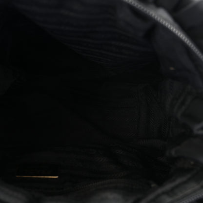 Prada Tessuto Nylon Bow Shoulder Bag Black 5 of 9