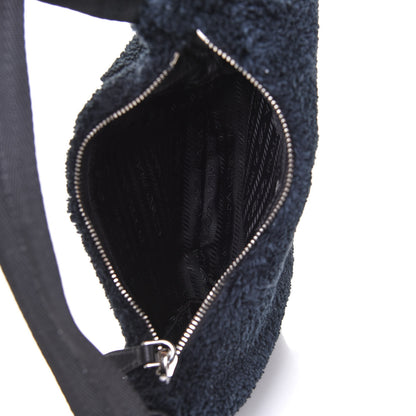 Prada Terry Cloth Mini Re-Edition 2000 Bag Black White 4 of 4